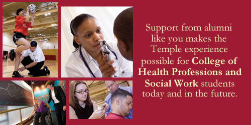 Support the College of Health Professions and Social Work today