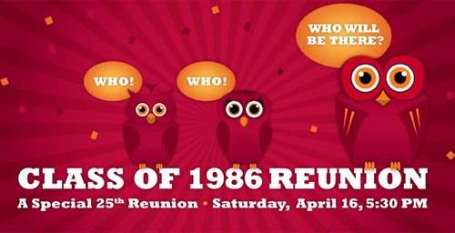 Class of 1986 Reunion - A special 25th Reunion - Saturday, April 16, 5:30 PM