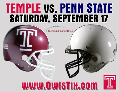 Temple vs. Penn State - Saturday, September 17