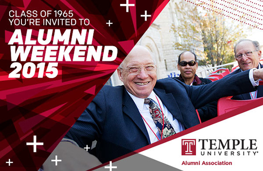 Class of 1965 you're invited to Alumni Weekend 2015.