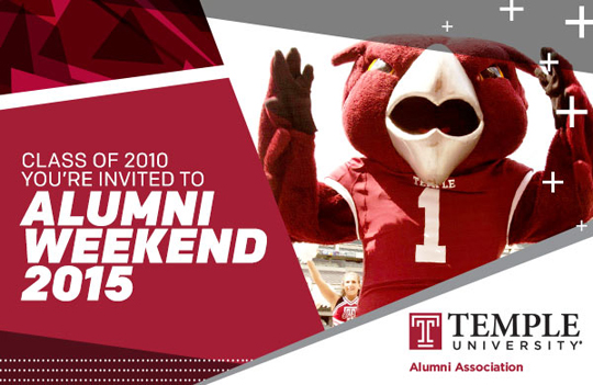 Class of 2010 you're invited to Alumni Weekend 2015.