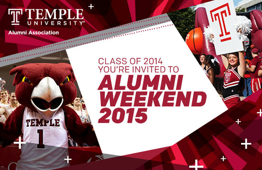 Class of 2014 you're invited to Alumni Weekend 2015.