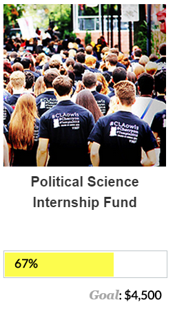 Political Science Internship Fund progress bar.
