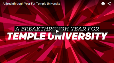 A breakthrough year for Temple University Video Frame