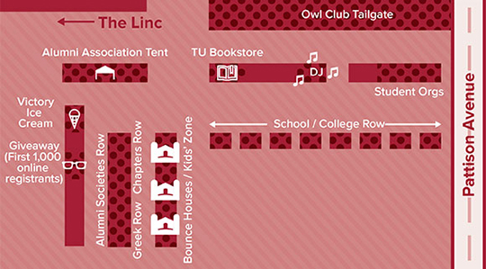Map of Tailgate Village