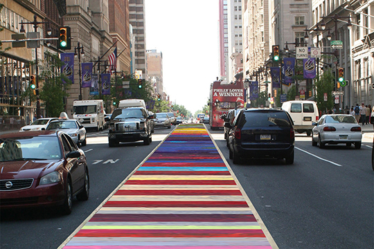 Beautification of Broad street median for Democratic National Convention in Philadelphia