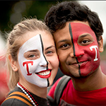 Temple ALumni with face paint