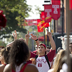 Temple Student Cheering