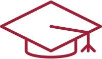 A graphic depicting a graduation cap.