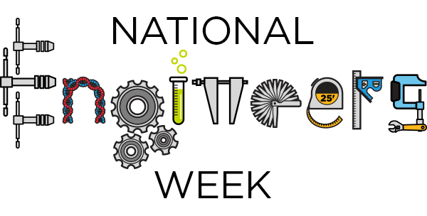 An illustration reading, “National Engineers Week.”