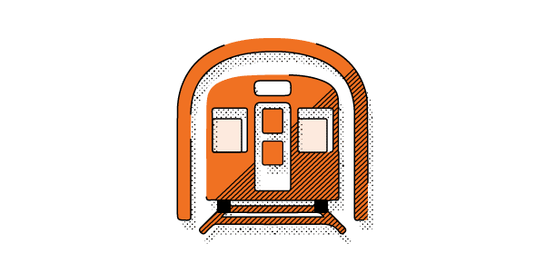 An illustration of a subway car.