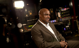 Solomon Jones poses in a radio studio.