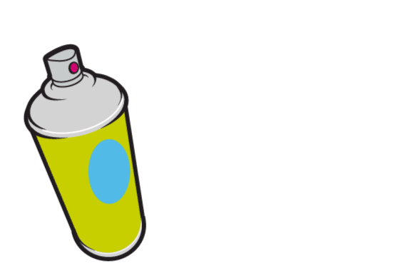 An illustration of a can of hairspray.