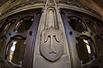 A “T” on the doors of Sullivan Hall. .