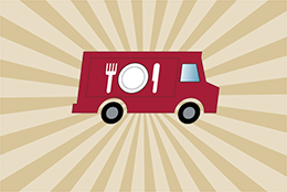 A graphic designed to represent the food truck culture on Main Campus.